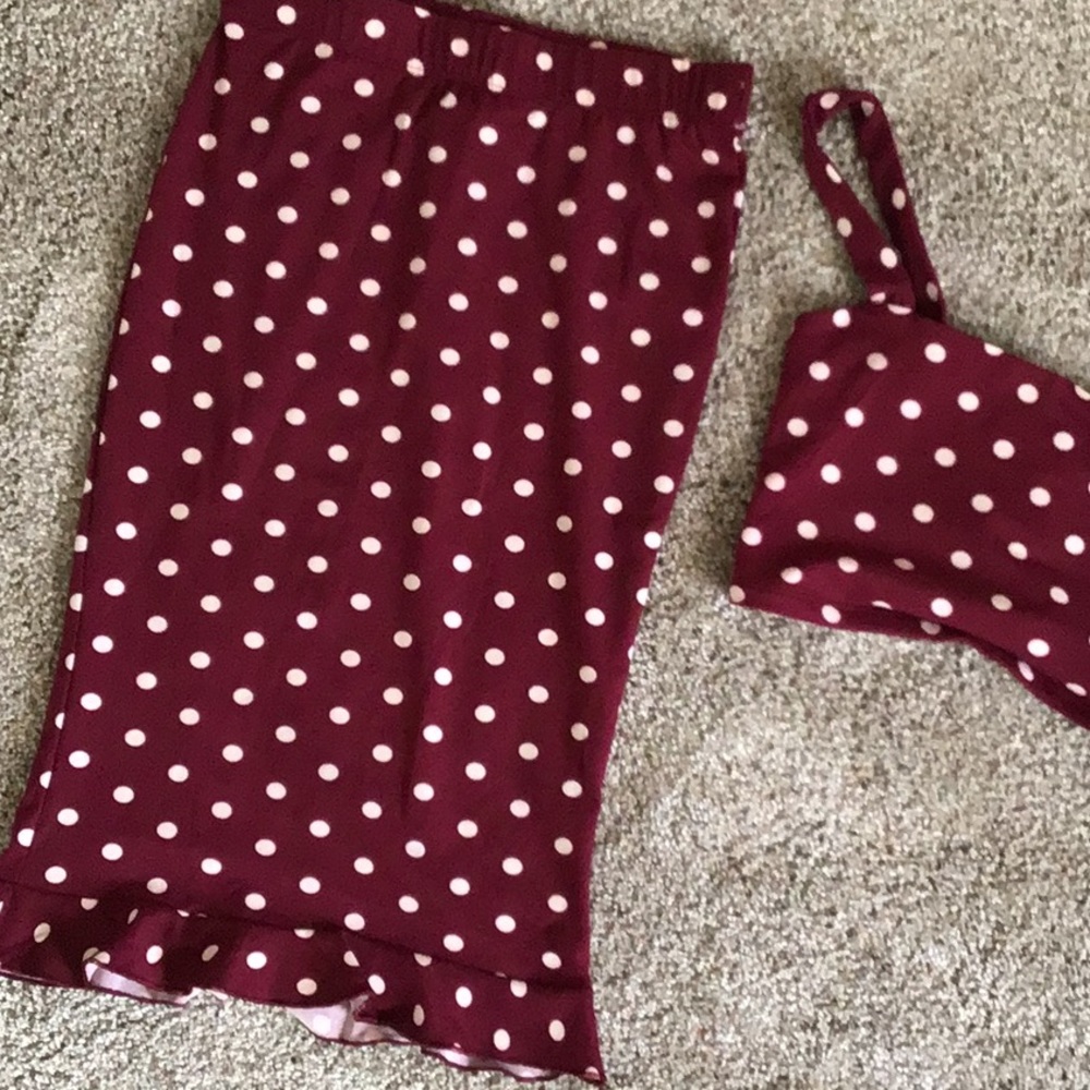 2Pc Crop Top Skirt Set - Picture 3 of 5